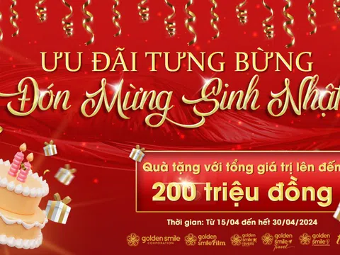 Ưu Đãi Tưng Bùng - Đón Mừng Sinh Nhật 10 Năm Golden Smile